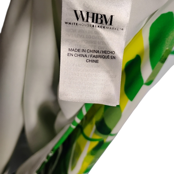 White House Black Market Strapless Green Floral Dress - Picture 10 of 10